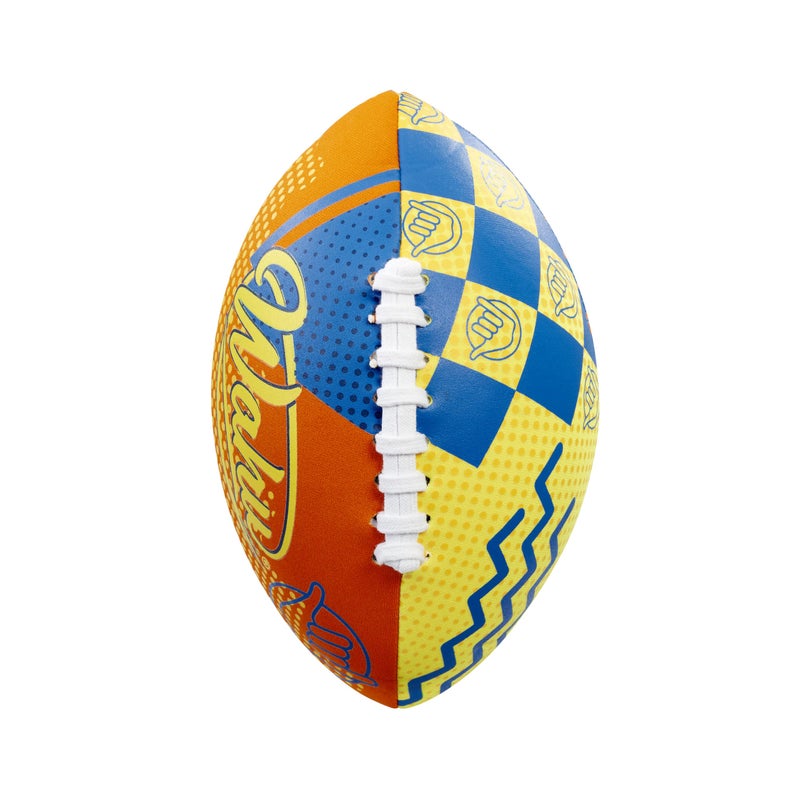 Wahu 100% Waterproof Beach Football with Real Laces for in and Out of Water Play  9"" Outdoor Football for Pool and Beach Games  Orange - Image 2